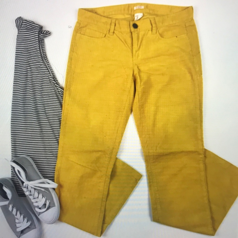 J. Crew Matchstick 30R Mustard Yellow Cords
